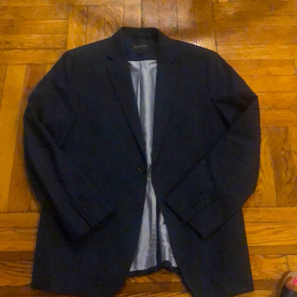 Men’s modern slim fit navy blazer banana republic